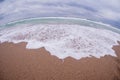 Fisheye view of sea waves Royalty Free Stock Photo