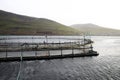 Fishfarming at the Faroe islands Royalty Free Stock Photo