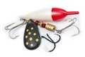 Fishhook with bobber Royalty Free Stock Photo