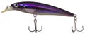 Fishiing lure with two treble hooks that is purple