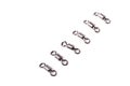 Fishing accessories swivels white background