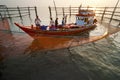 Fishing activities at the mouth of Mae Klong River, Thailand