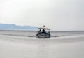 Fishing Adventures: Fisher in Small Boat at Sea in Tunisia