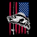 Fishing American Flag - Fishing t shirts design,Vector graphic, typographic poster or t-shirt.