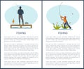 Fishing or Angling Hobby or Sport Activity Poster