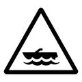 Fishing Area Symbol Sign ,Vector Illustration, Isolate On White Background Label. EPS10