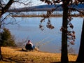 Fishing on Arkansas River Royalty Free Stock Photo
