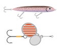 Fishing bait. icon flat, cartoon style. Isolated on white background. Vector illustration, clip-art. Royalty Free Stock Photo