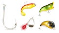 Fishing Bait set Royalty Free Stock Photo