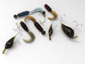 Fishing baits set Royalty Free Stock Photo