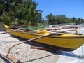 fishing bankas small outrigger boats philippines Royalty Free Stock Photo