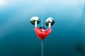 Fishing bell hanging on a fishing line Royalty Free Stock Photo