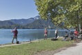 Fishing on Bled Lake in Slovenia