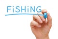 Fishing blue marker Royalty Free Stock Photo