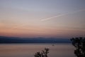 Fishing boat on the Adriatic Sea at dawn Royalty Free Stock Photo