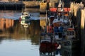 Fishing boat arrives at Padstow harbour Royalty Free Stock Photo