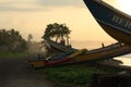 fishing boat base on Pangandaran beach