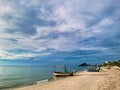 Fishing boat on the beach of Hua Hin, Thailand. Royalty Free Stock Photo