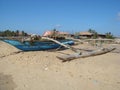 Fishing boat on a beach in Sri Lanka Royalty Free Stock Photo