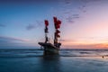 Fishing boat on the beach in thailand Royalty Free Stock Photo