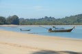 Fishing boat on the beach in thailand