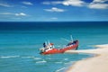 Fishing boat beached Royalty Free Stock Photo