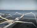 fishing boat on the beachon a sunny morning