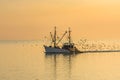 Fishing boat, Buesum, North Sea, Schleswig-Holstein, Germany Royalty Free Stock Photo