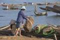 Fishing Boat on Cau Hai Lagoon, Vietnam.