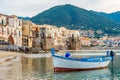 Fishing boat. Cefalu, Sicily, Italy Royalty Free Stock Photo