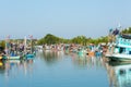 Fishing boat comunity in Thailand Royalty Free Stock Photo