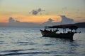 Koh Rong island, Cambodia. Fishing boat at dawn, Royalty Free Stock Photo