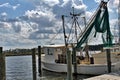 Fishing Boat Docked in Manns Harbor, North Carolina Royalty Free Stock Photo