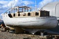 Fishing Boat in Dry-dock, Southwold Harbour, Suffolk, UK