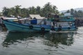 Fishing boat on the way out to the sea on Duong river Phu Quoc Island