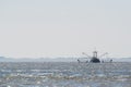 Fishing boat on Dutch wadden sea