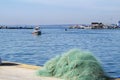 Fishing boat entering port in southern Spain