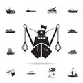 fishing boat in front icon. Detailed set of ship icons. Premium graphic design. One of the collection icons for websites, web Royalty Free Stock Photo