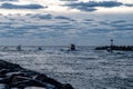 The fishing boat Fun Time heading out at sunrise