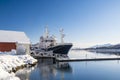 Fishing boat in harbor of Norther Norway