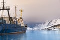 Fishing boat in harbor of Norther Norway