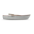 Fishing boat Isolated on white. Side view. 3D illustration