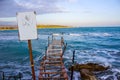 This Fishing Boat jetty on a cold winter day, waiting for summer