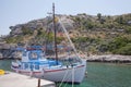 Fishing boat in Kolymbia, Rhodes Royalty Free Stock Photo