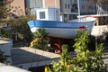 The fishing boat La Dorada, made famous in the 1980s TV series Verano Azul now in park in Nerja Spain