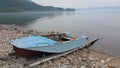 Fishing boat on lake Baikal Royalty Free Stock Photo