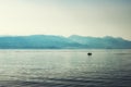 Fishing boat at lake Ohrid Royalty Free Stock Photo