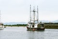 Fishing boat leaving the harbour