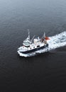 Fishing boat in Lofoten island, Norway Royalty Free Stock Photo