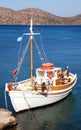 Fishing boat in Mirabello Bay, Crete,Greece Royalty Free Stock Photo